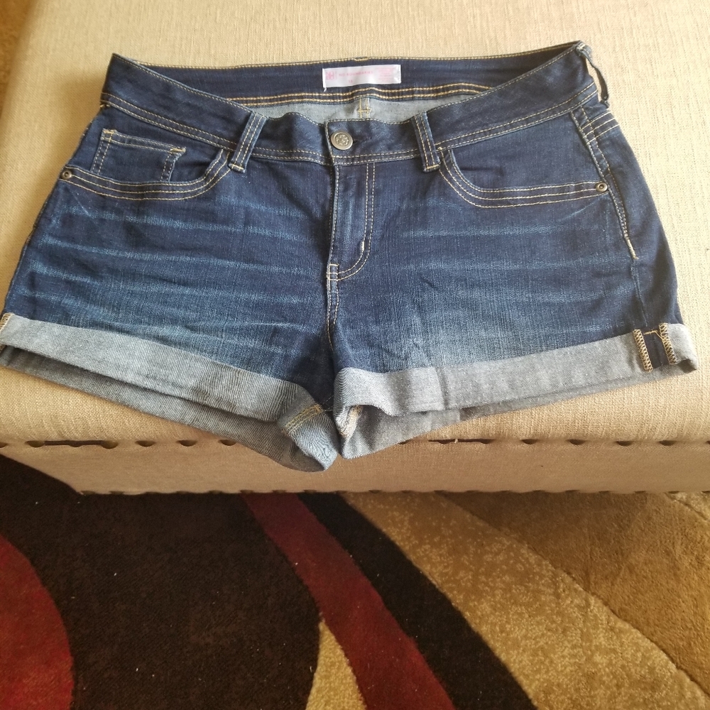 Denim Cuffed Shorts